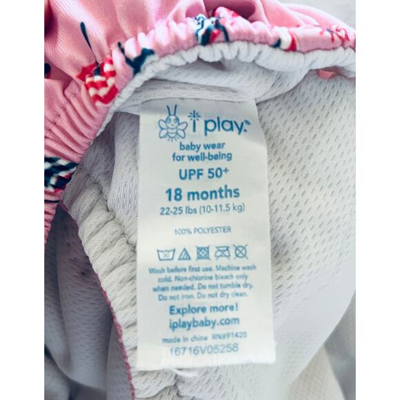 Girls iPlay Reusable Swim Diaper, Size 18 mos. - Picture 3 of 4